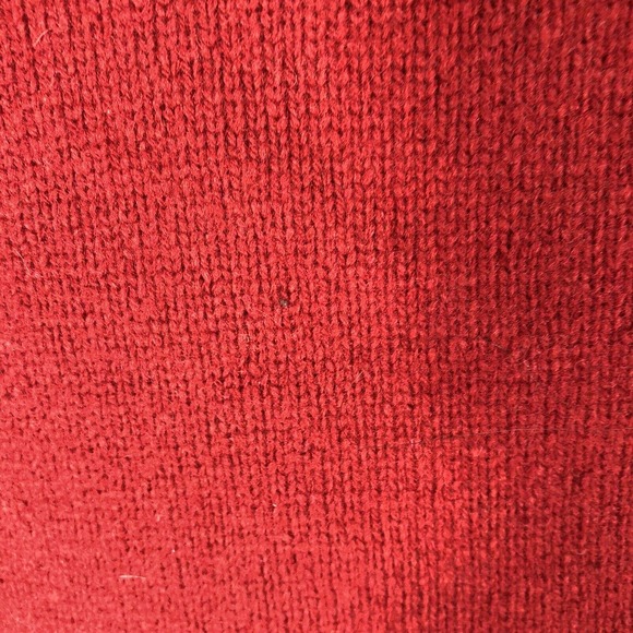 Jos A Bank Mens Size XL Lambs Wool Blend 1/4 Zip Red Sweater Mock Neck Pullover - Picture 11 of 14
